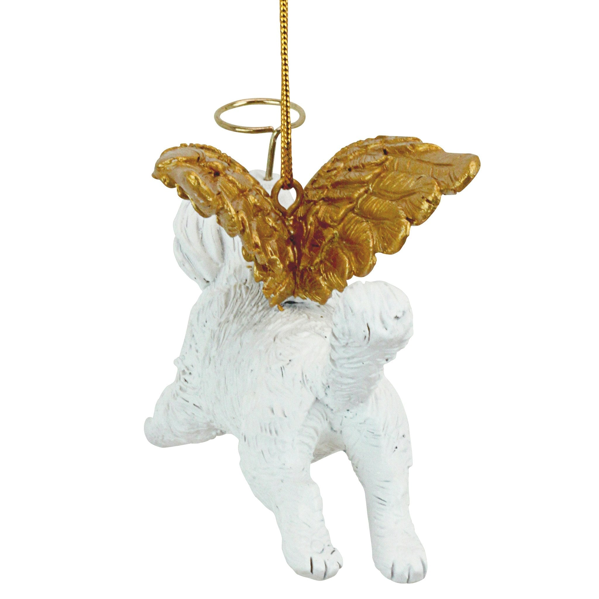 Honor the Pooch: Maltese Holiday Dog Angel Ornament