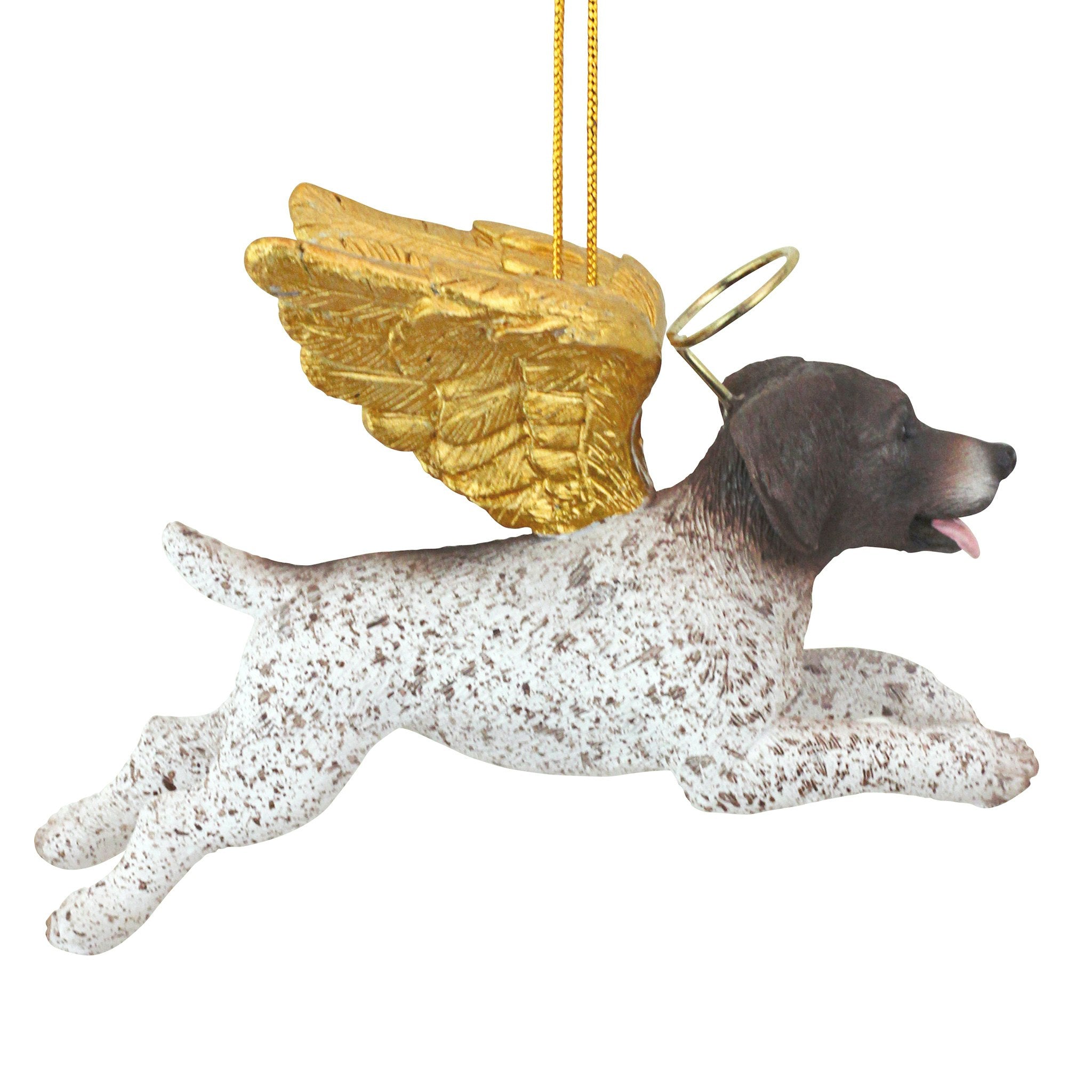 Honor the Pooch: Pointer Holiday Dog Angel Ornament