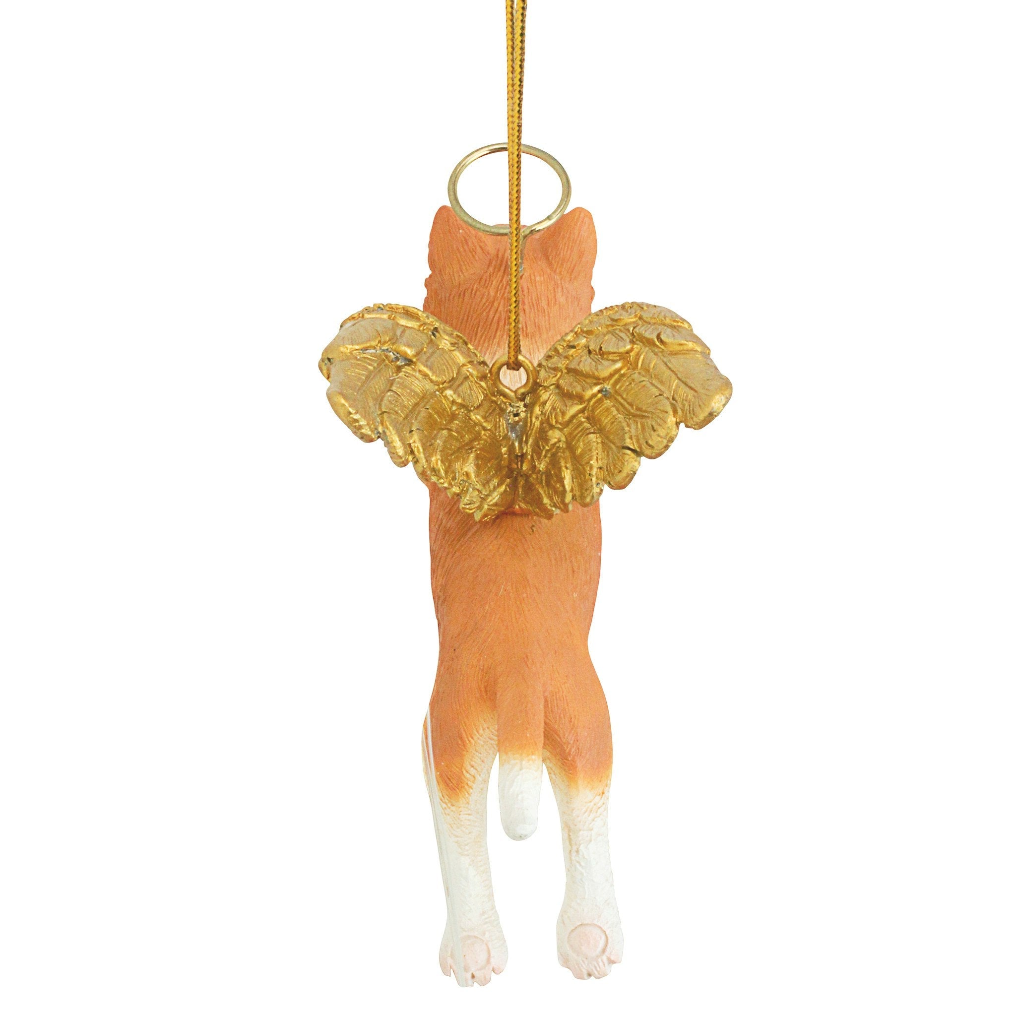 Honor the Feline: Orange Tabby Holiday Cat Angel Ornament