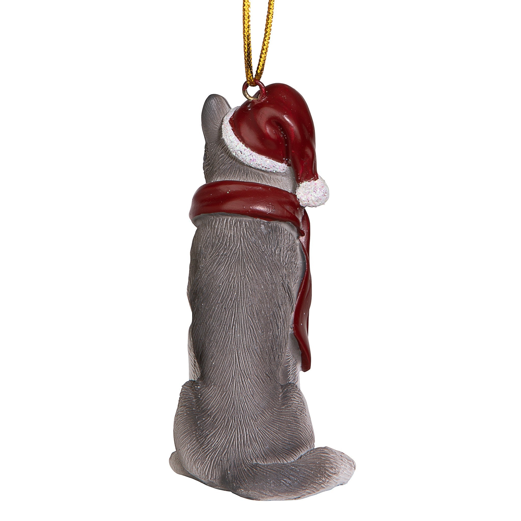 Siberian Husky Holiday Dog Ornament Sculpture