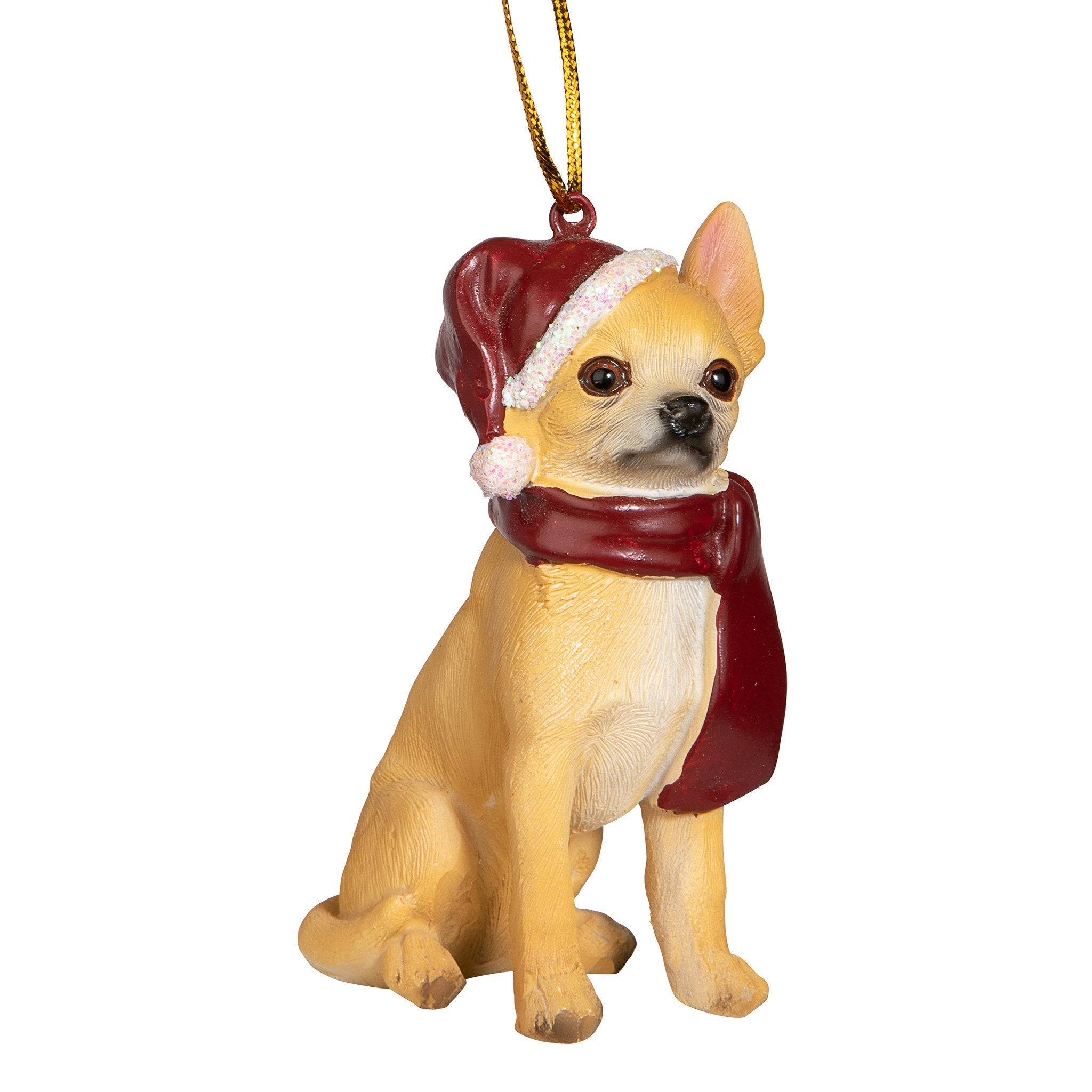 Chihuahua Holiday Dog Ornament Sculpture