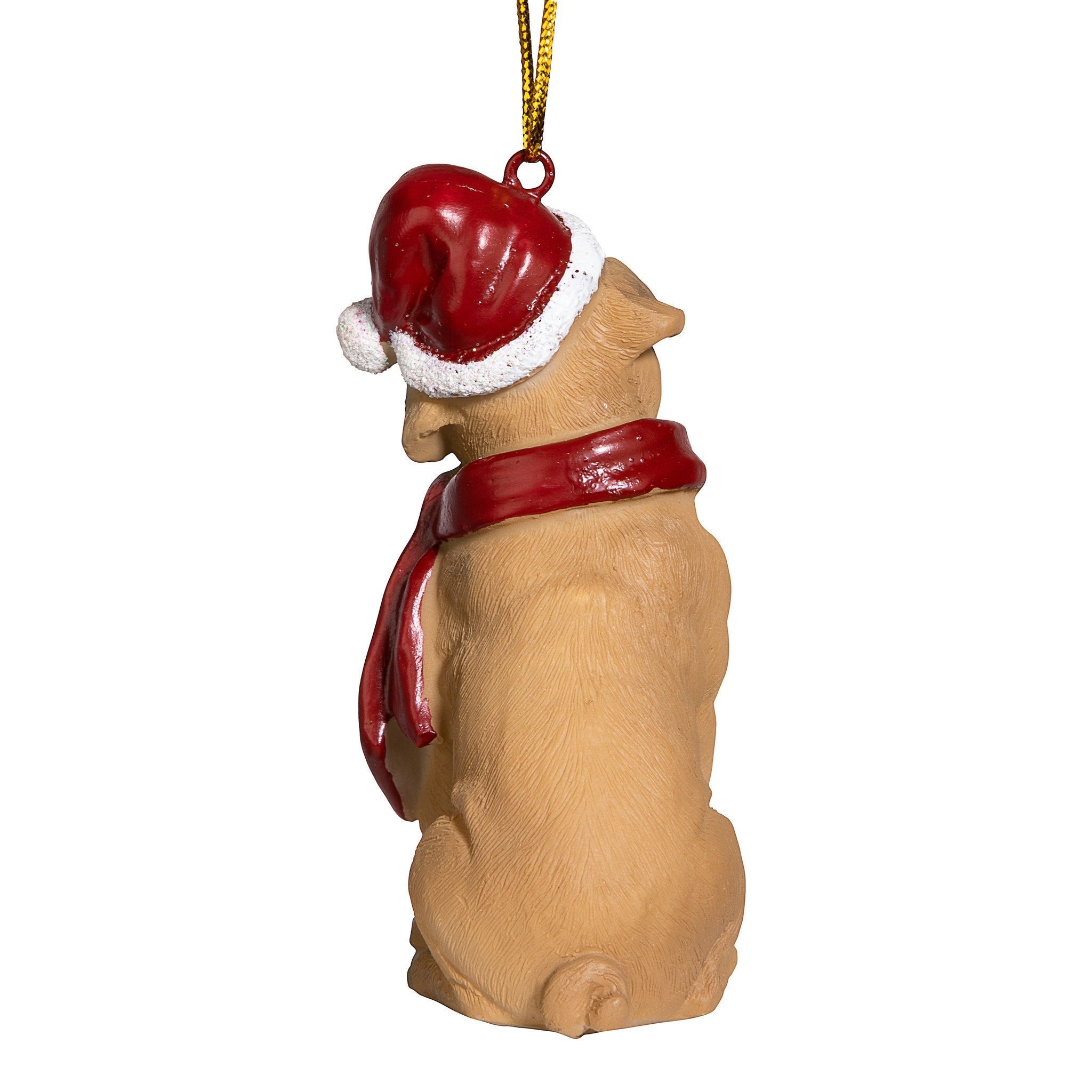 Pug Holiday Dog Ornament Sculpture