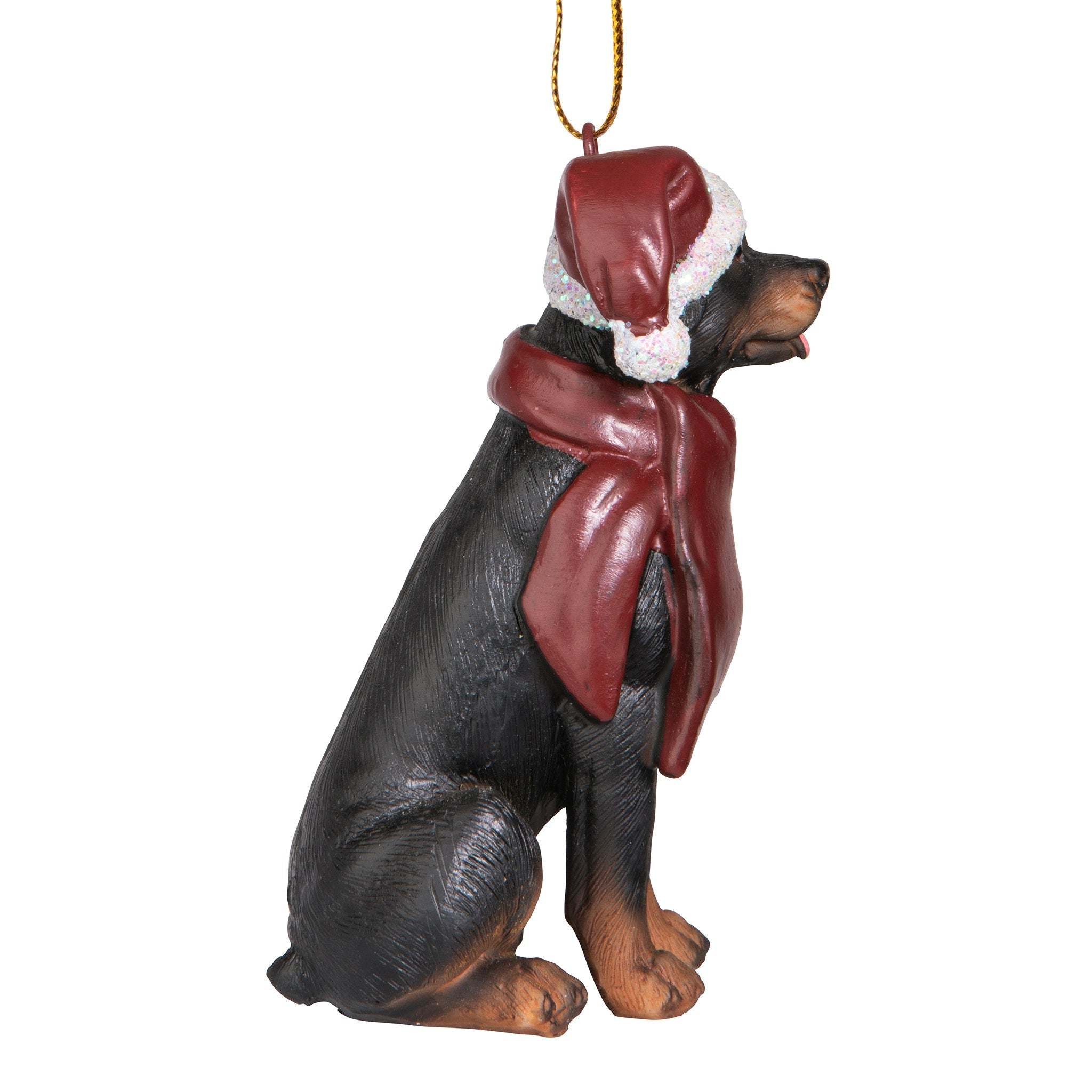 Rottweiler Holiday Dog Ornament Sculpture