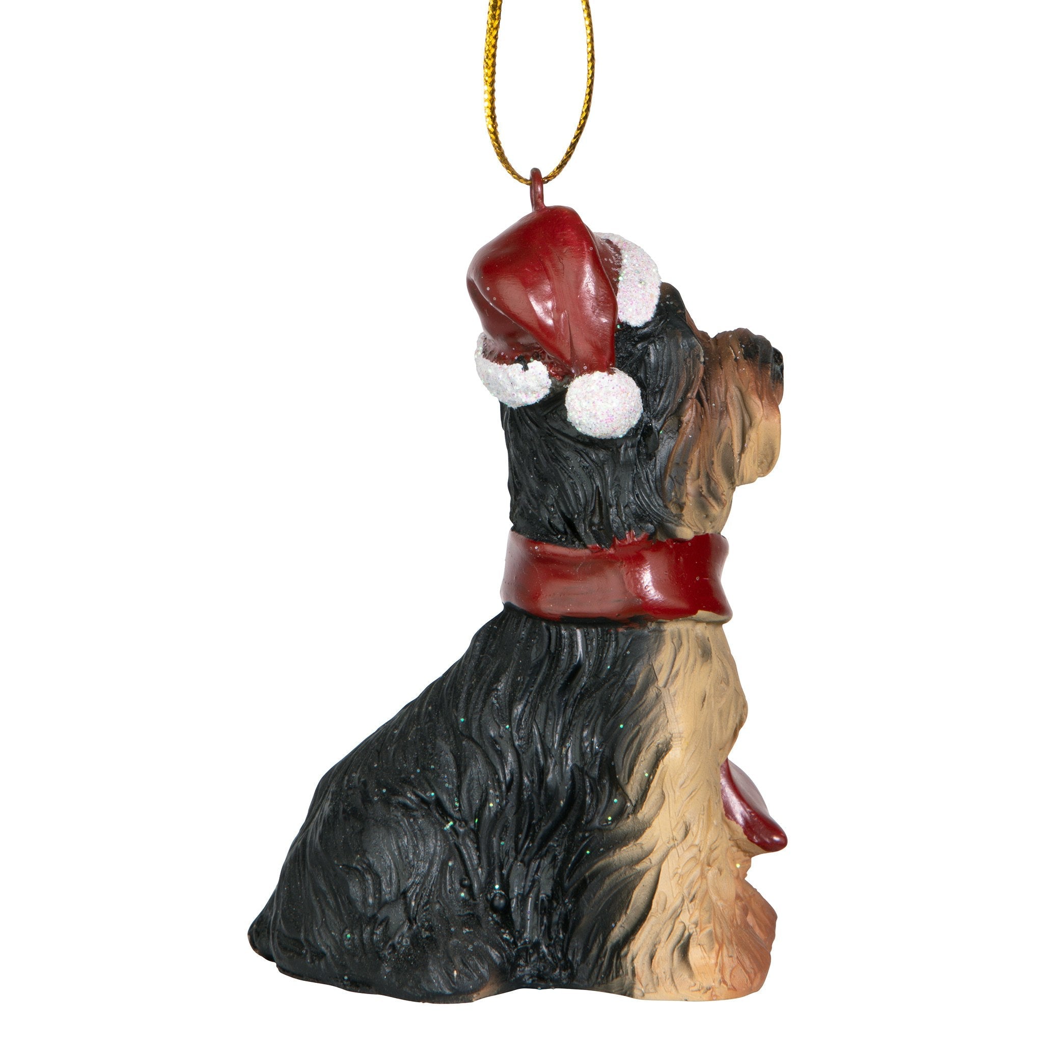 Yorkshire Terrier Holiday Dog Ornament Sculpture