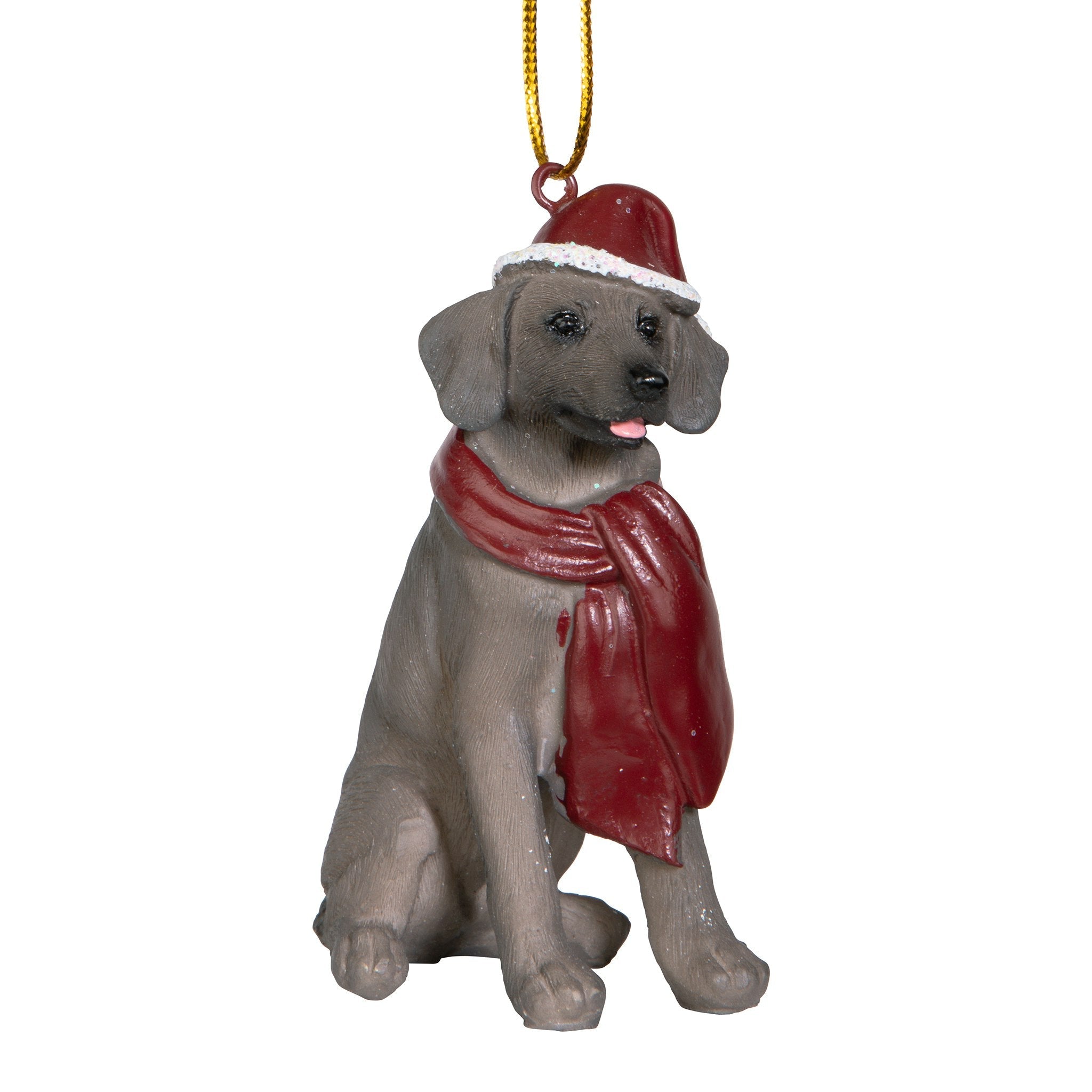 Weimaraner Holiday Dog Ornament Sculpture