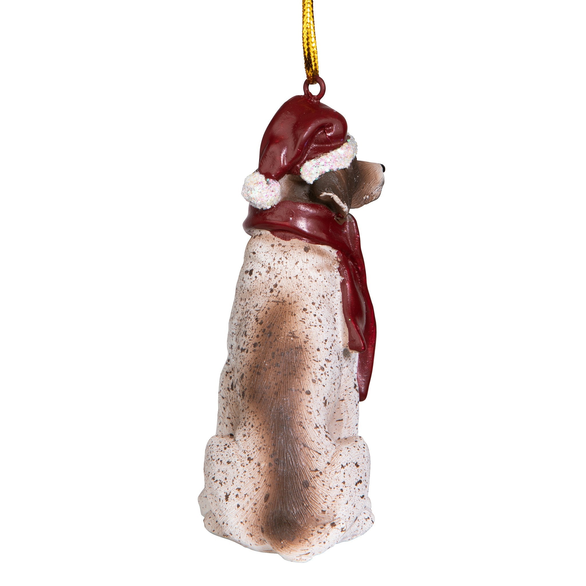 Pointer Holiday Dog Ornament Sculpture