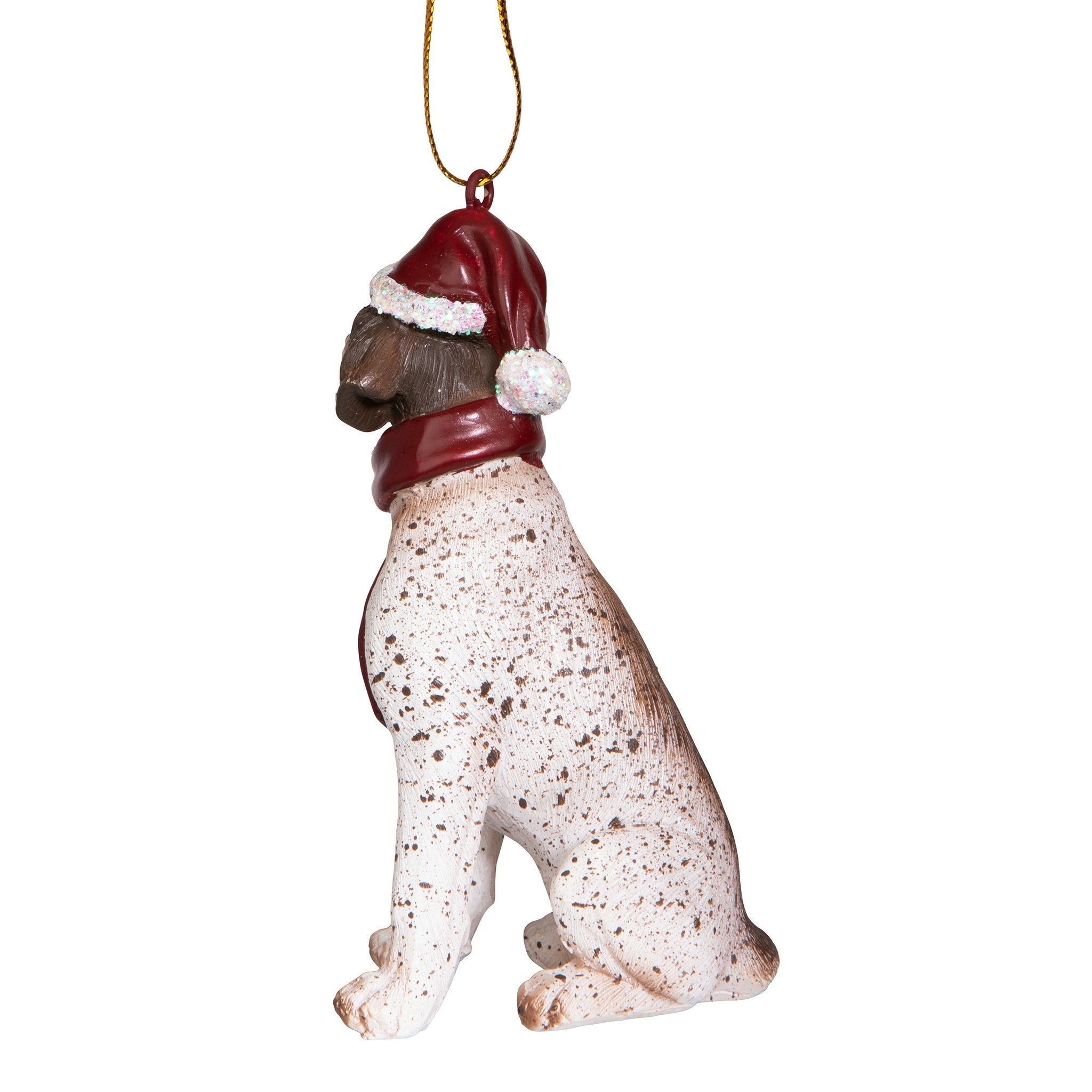 Pointer Holiday Dog Ornament Sculpture