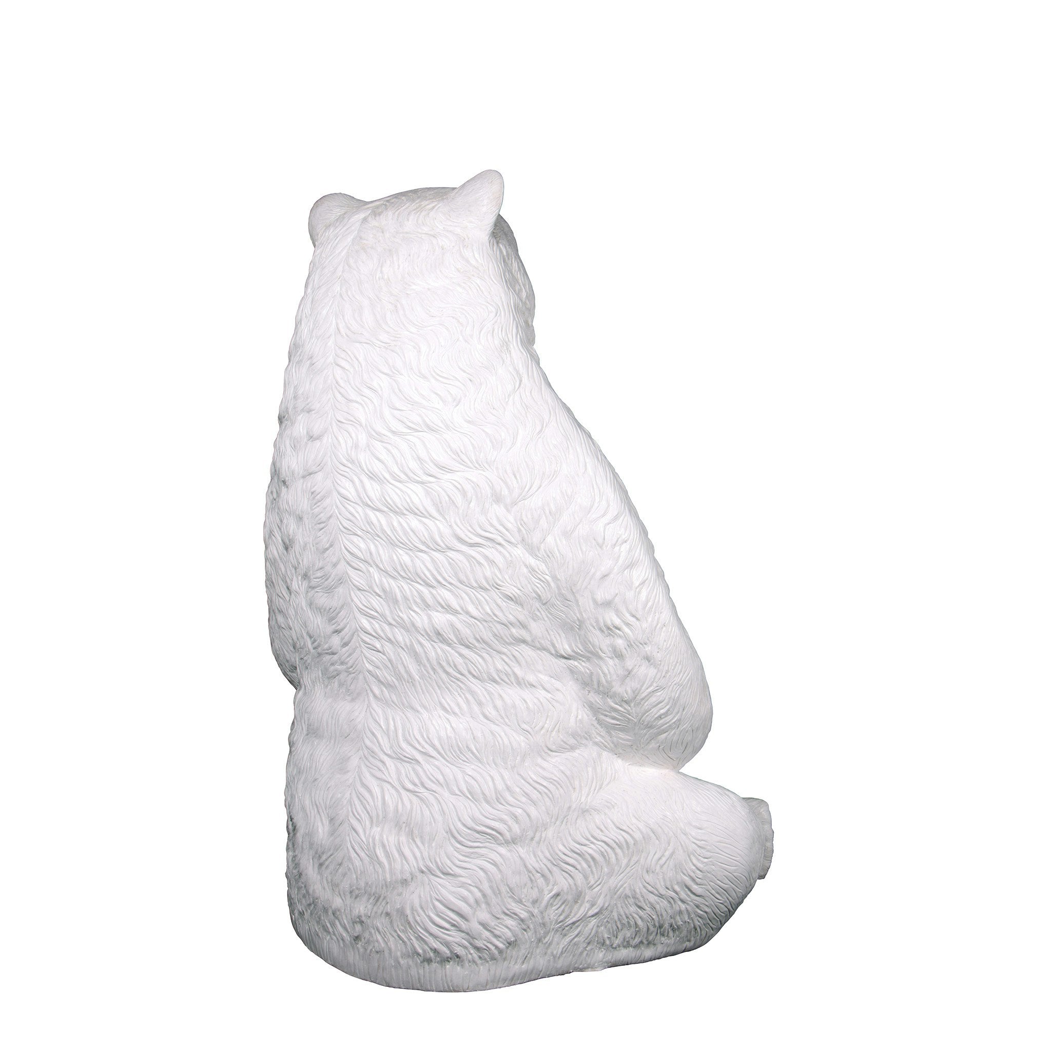 Sitting Pretty Oversized Polar Bear Statue with Paw Seat