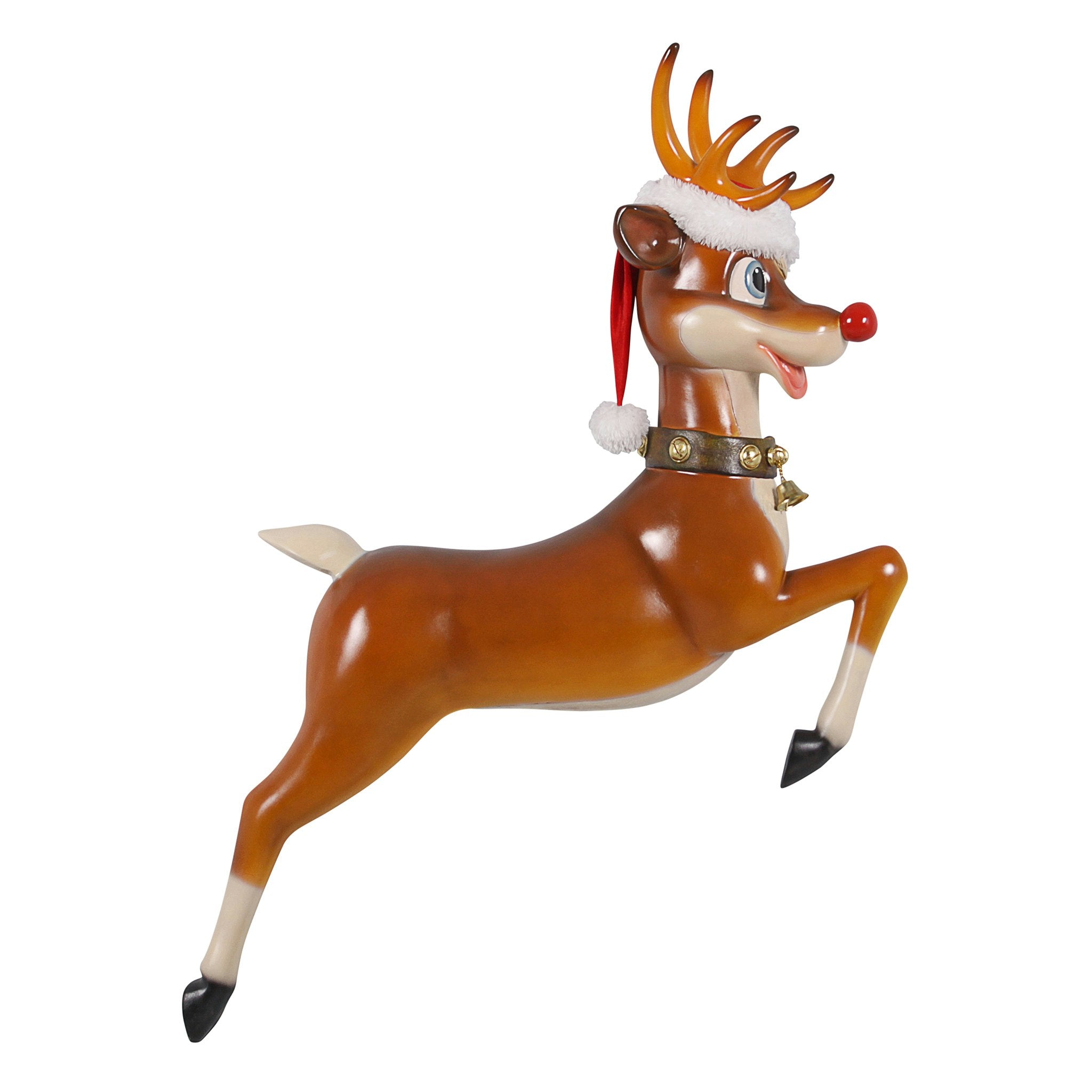 Santa's Red-Nosed Christmas Reindeer Wall Sculpture