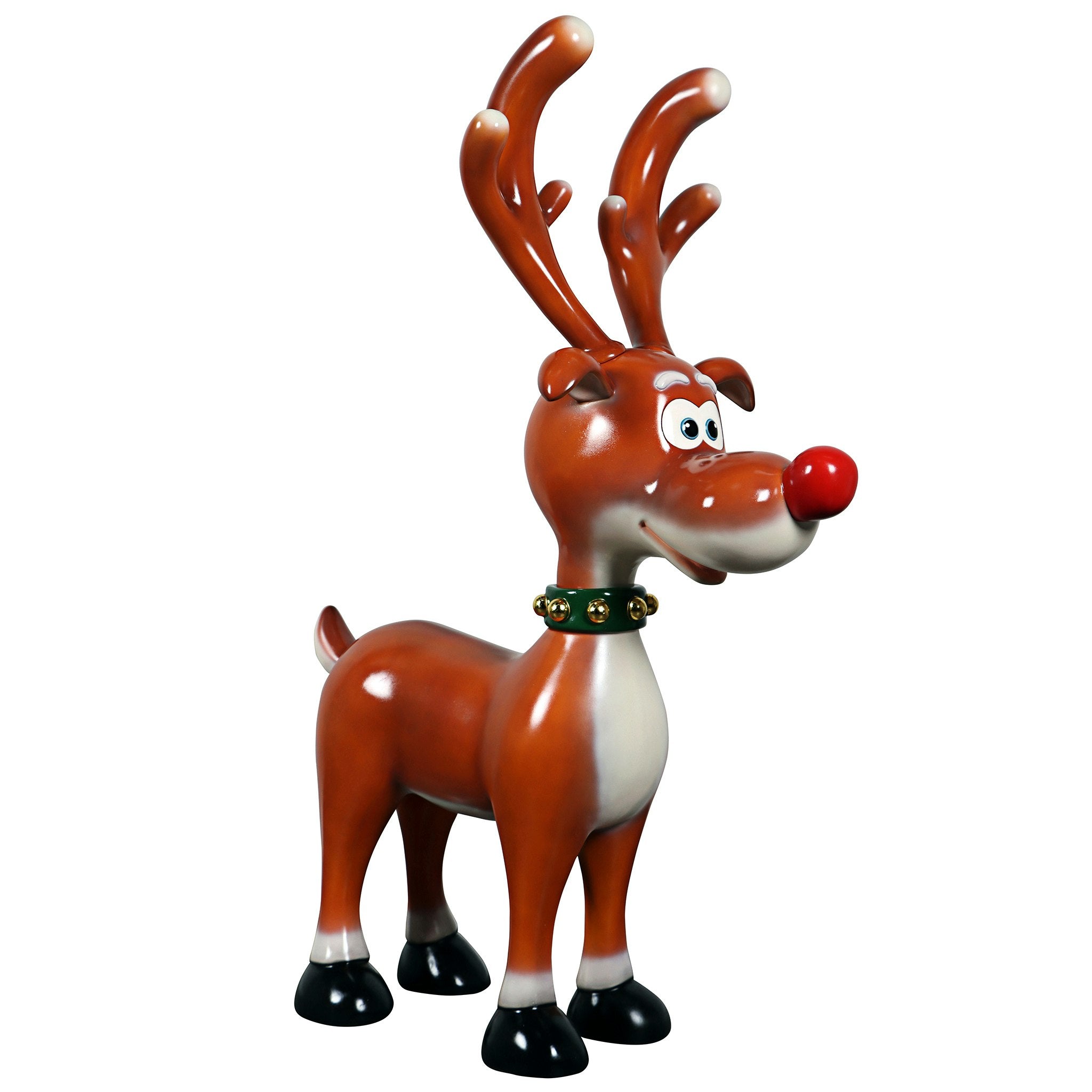 Jolly Holly, Santa's Red-Nosed Christmas Reindeer Statue