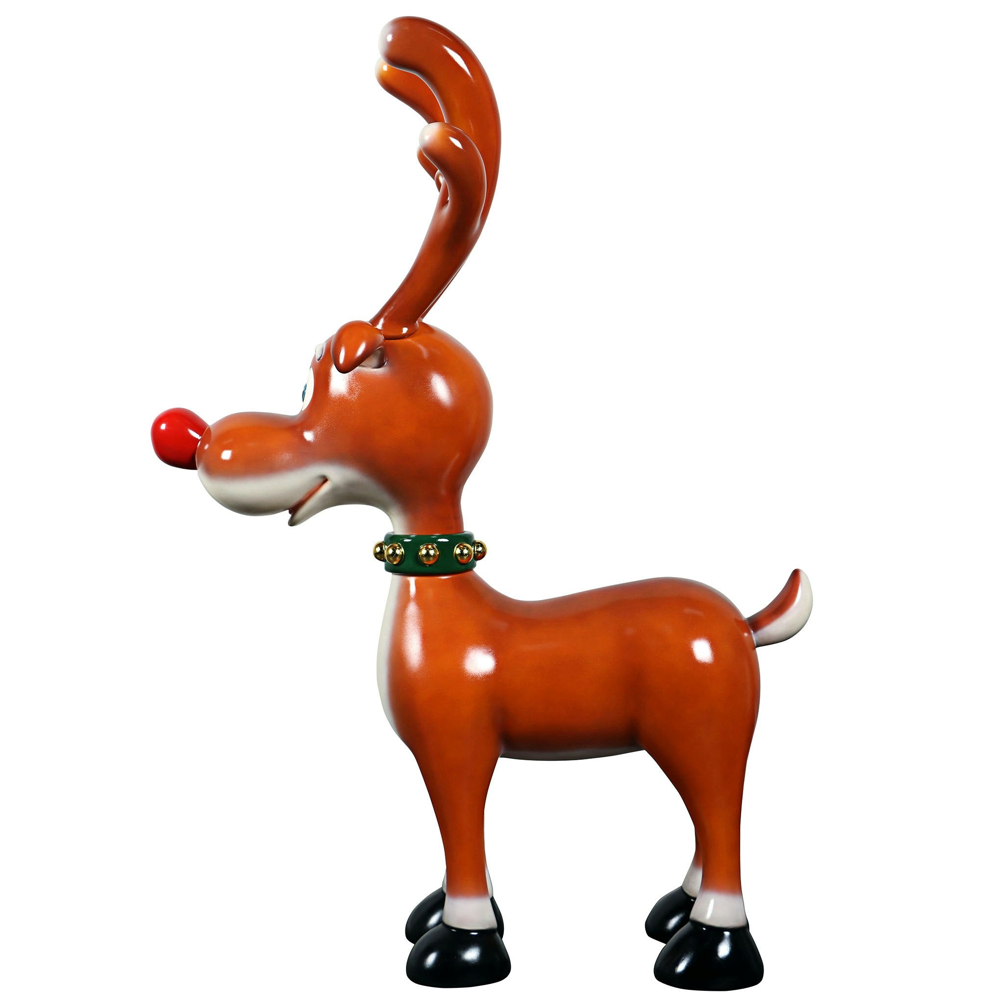 Jolly Holly, Santa's Red-Nosed Christmas Reindeer Statue