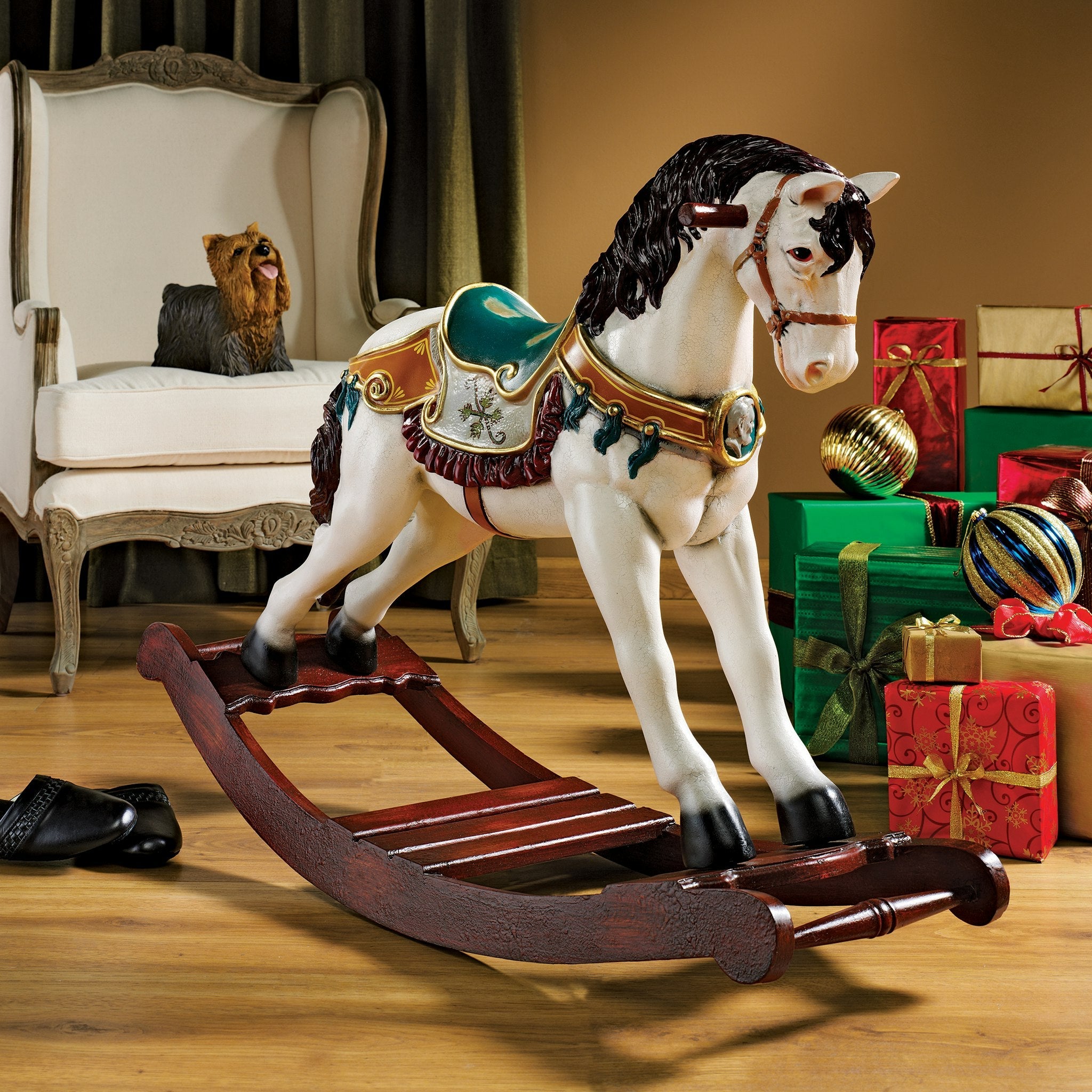 Victorian Carousel Pony Rocking Horse Statue