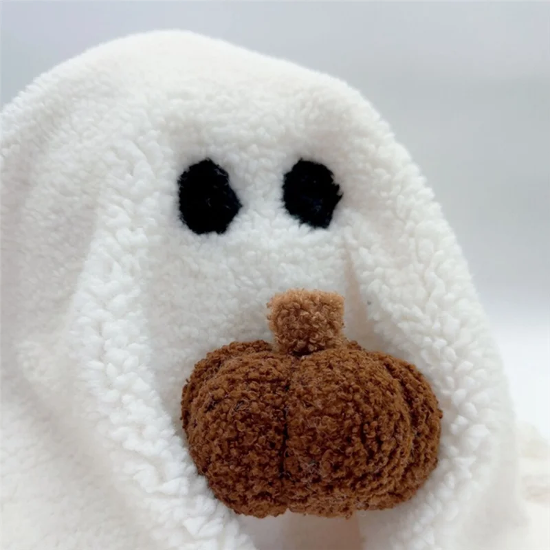 Ghost with Pumpkin Plush Pillow