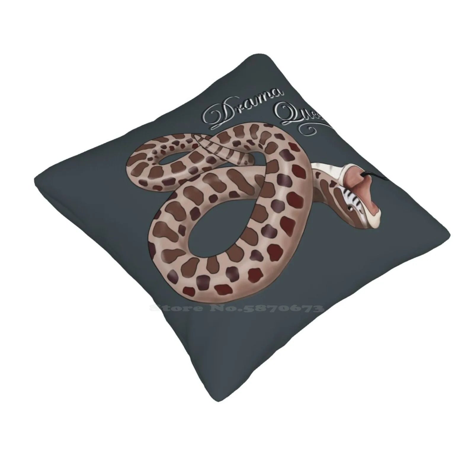 Drama Queen of Snake Pillow Cover