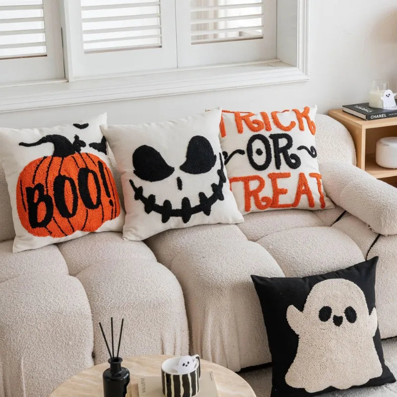 Modern Halloween Throw Pillow