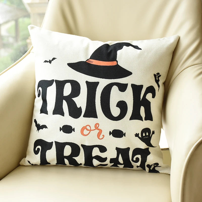 Halloween Linen Cushion Cover