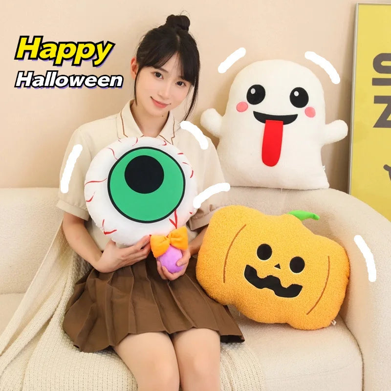 Funny Ghost Pumpkin Plush Pillow