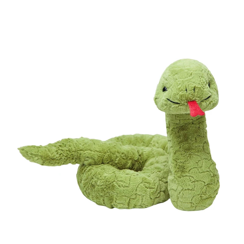 Green Cartoon Snake Pillow