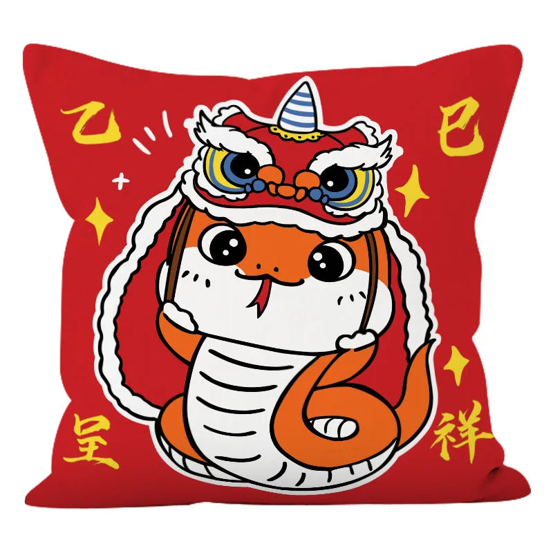 Set of 4 Snake Pillow Covers