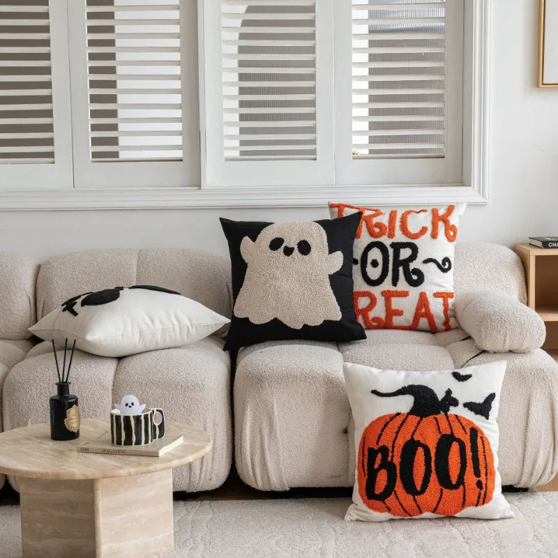 Modern Halloween Throw Pillow