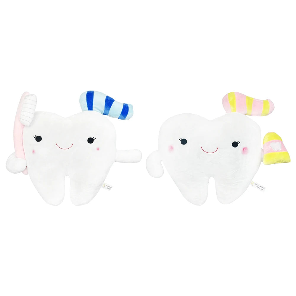 Dental Cute Tooth Shape Sofa Cushion Pillow Tooth Brushing Demo Teaching Model For Girls Children Kids Dentist Decorative Gift