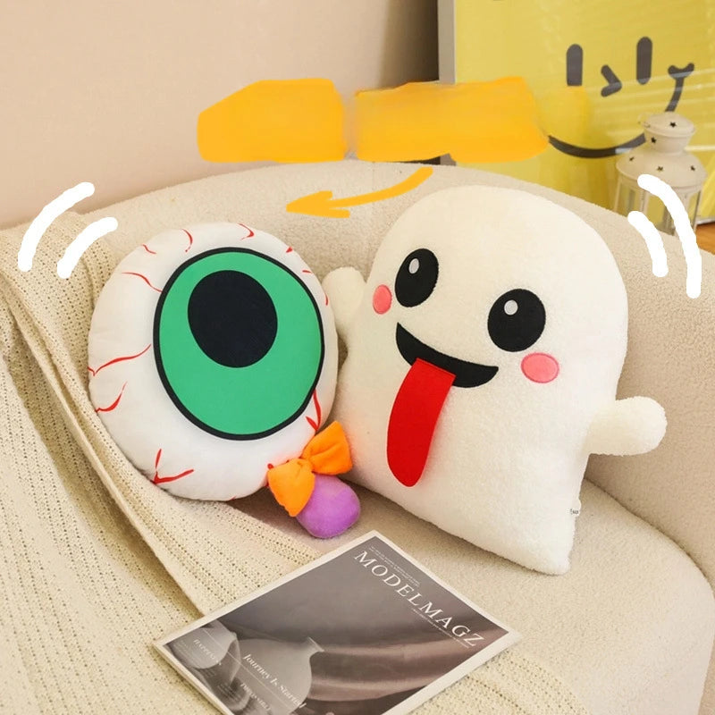 Funny Ghost Pumpkin Plush Pillow