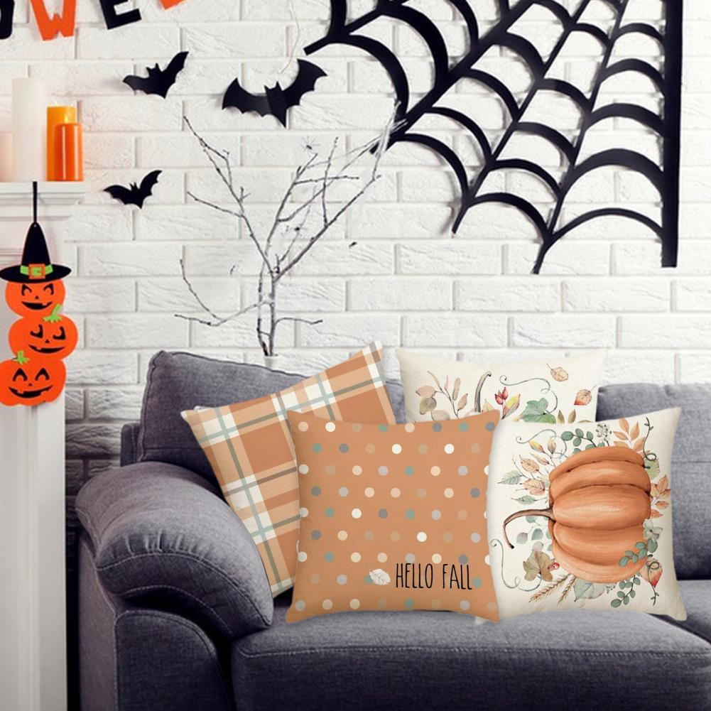 Autumn Pumpkin Throw Pillow Covers Set