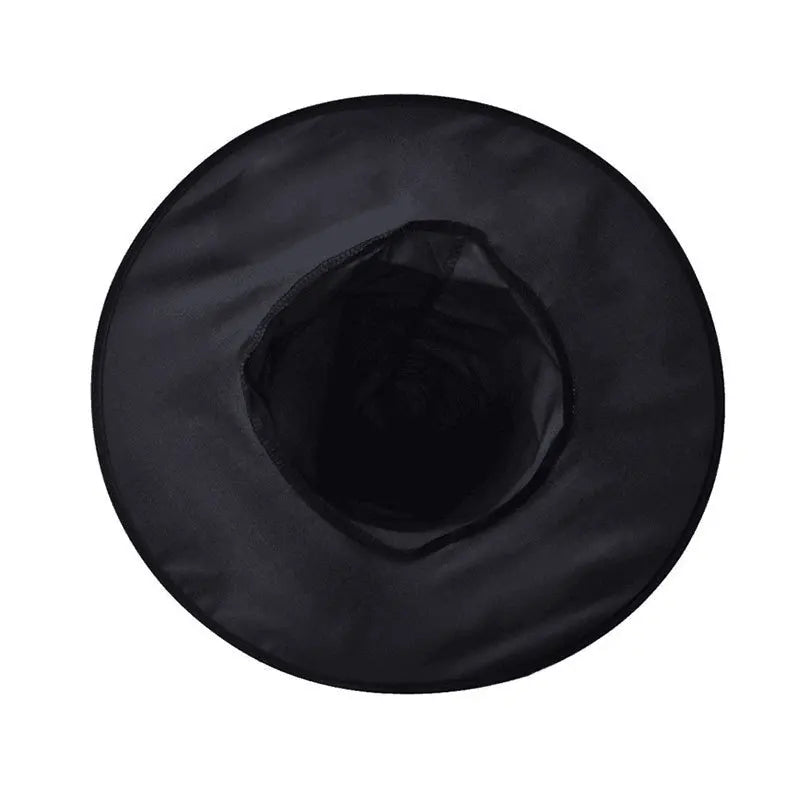 Halloween Folds Witch Wizard Black Hat Party Cosplay Costume Headgear Devil Cap Props Decoration Supplies for Adult Women Men