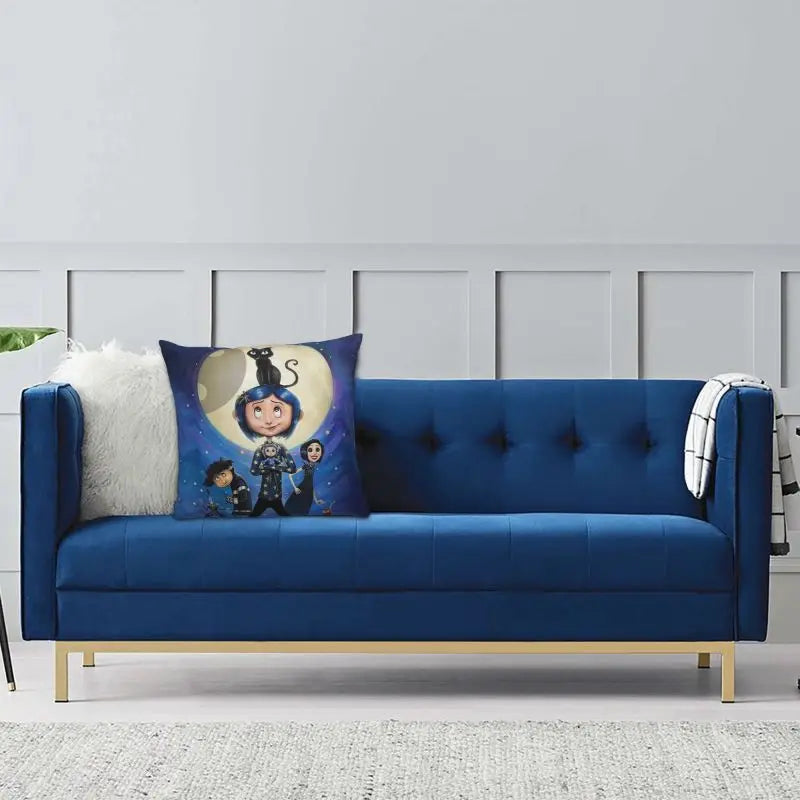 Coraline Horror Movie Cushion Cover