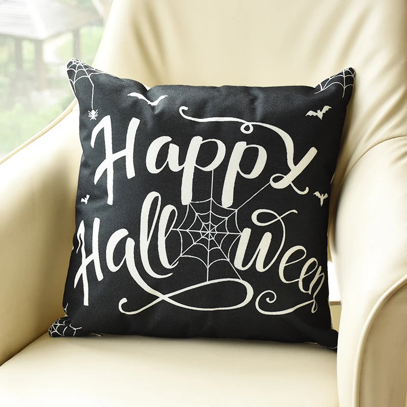 Halloween Linen Cushion Cover