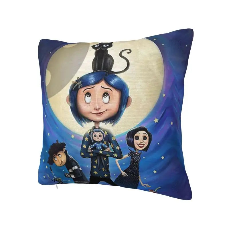 Coraline Horror Movie Cushion Cover