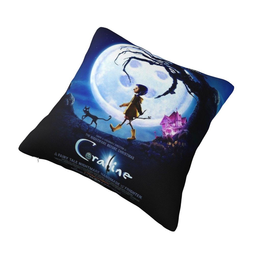 Coraline Horror Movie Cushion Cover