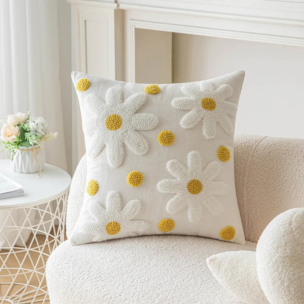 Flower Throw Pillow Cases Square