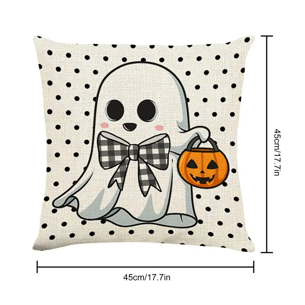 Halloween Pumpkin & Ghost Pillow Covers