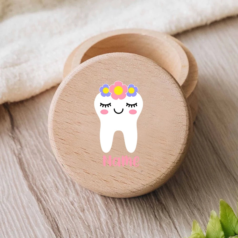 Personalized Baby Gifts Tooth Fairy Box Custom Wooden Tooth Fairy Trays Teeth Storage Keepsake Baby Girl Boy 1st Birthday Gift