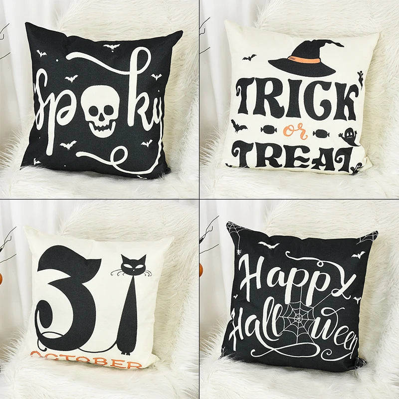 Halloween Linen Cushion Cover