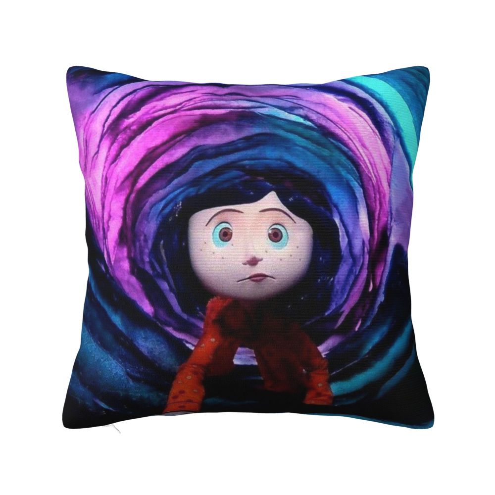 Coraline Horror Movie Cushion Cover