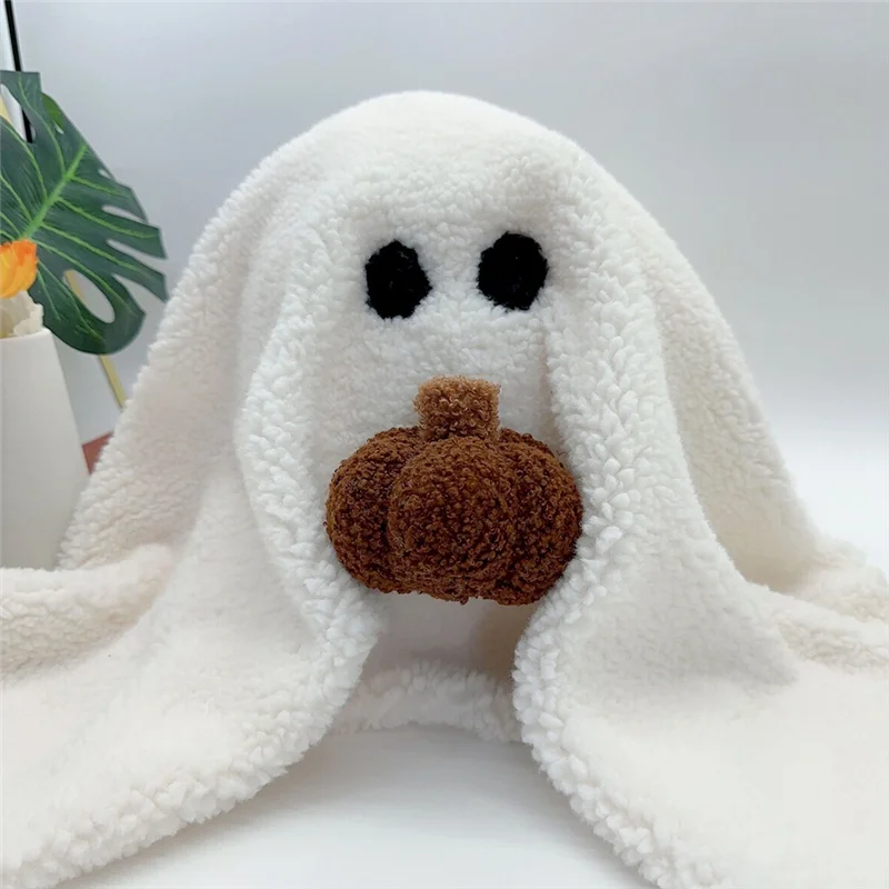 Ghost with Pumpkin Plush Pillow