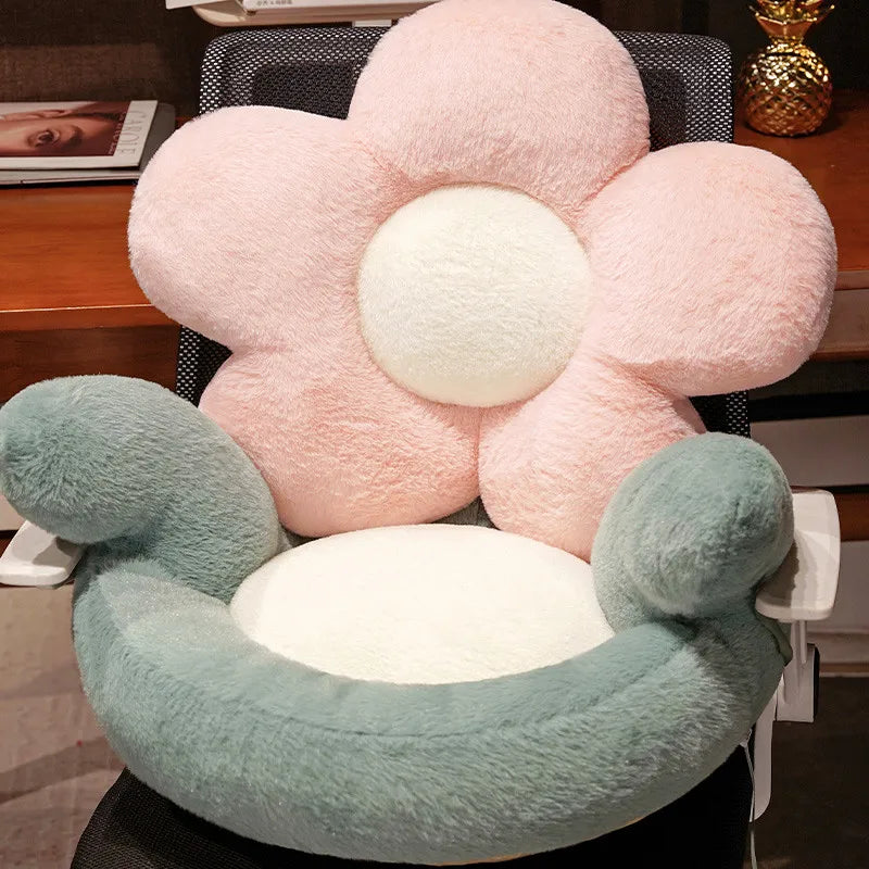 Creative Giant Five Petals Wrap Hip Plush Seat Cushion Cute Stuffed Flowers Sofa Pillow Plushie Toy Kawaii Room Deco Girls Gifts