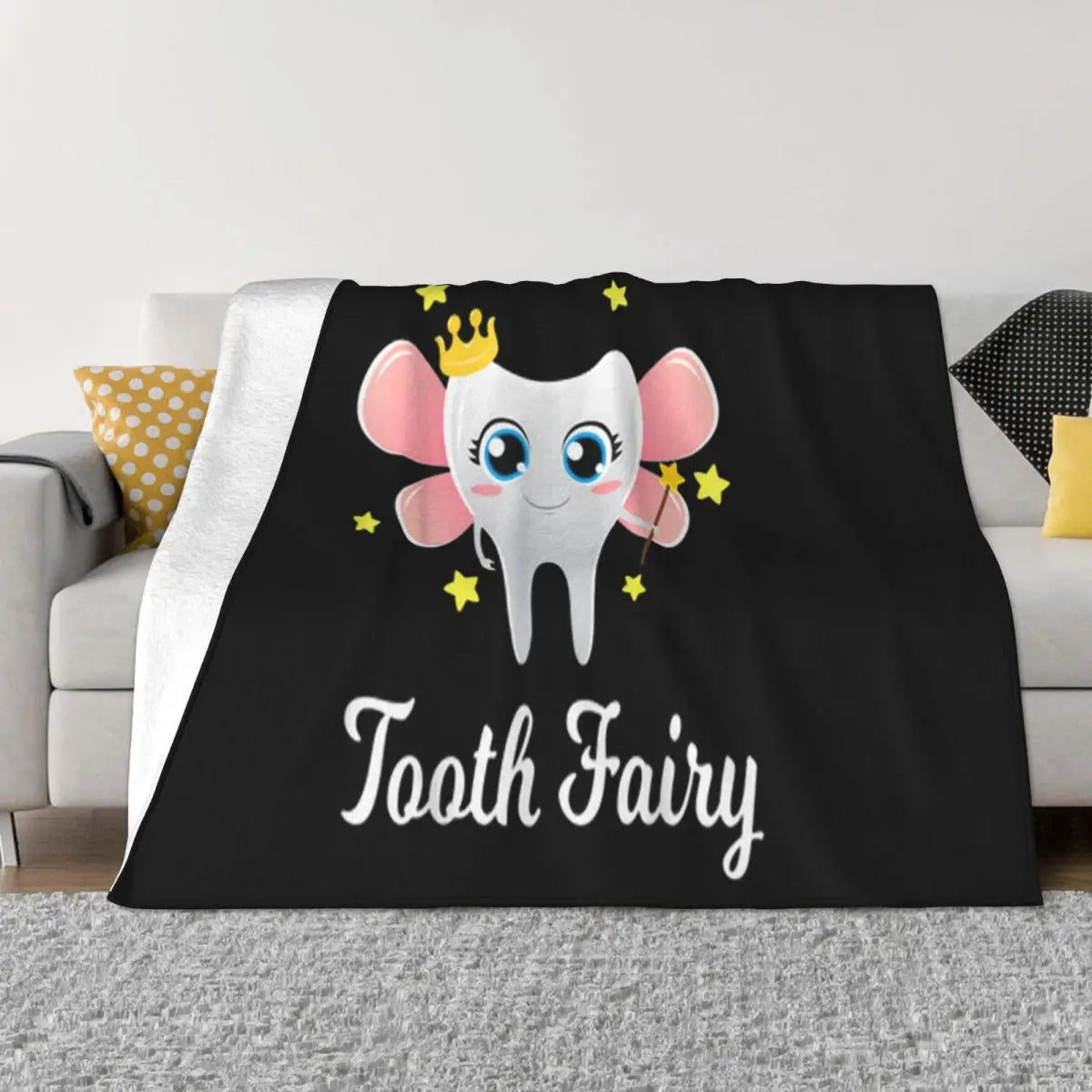 Awesome Tooth Fairy Funny Halloween Costume Gift Dentist Girl Youth Street Style Geek Throw Blanket