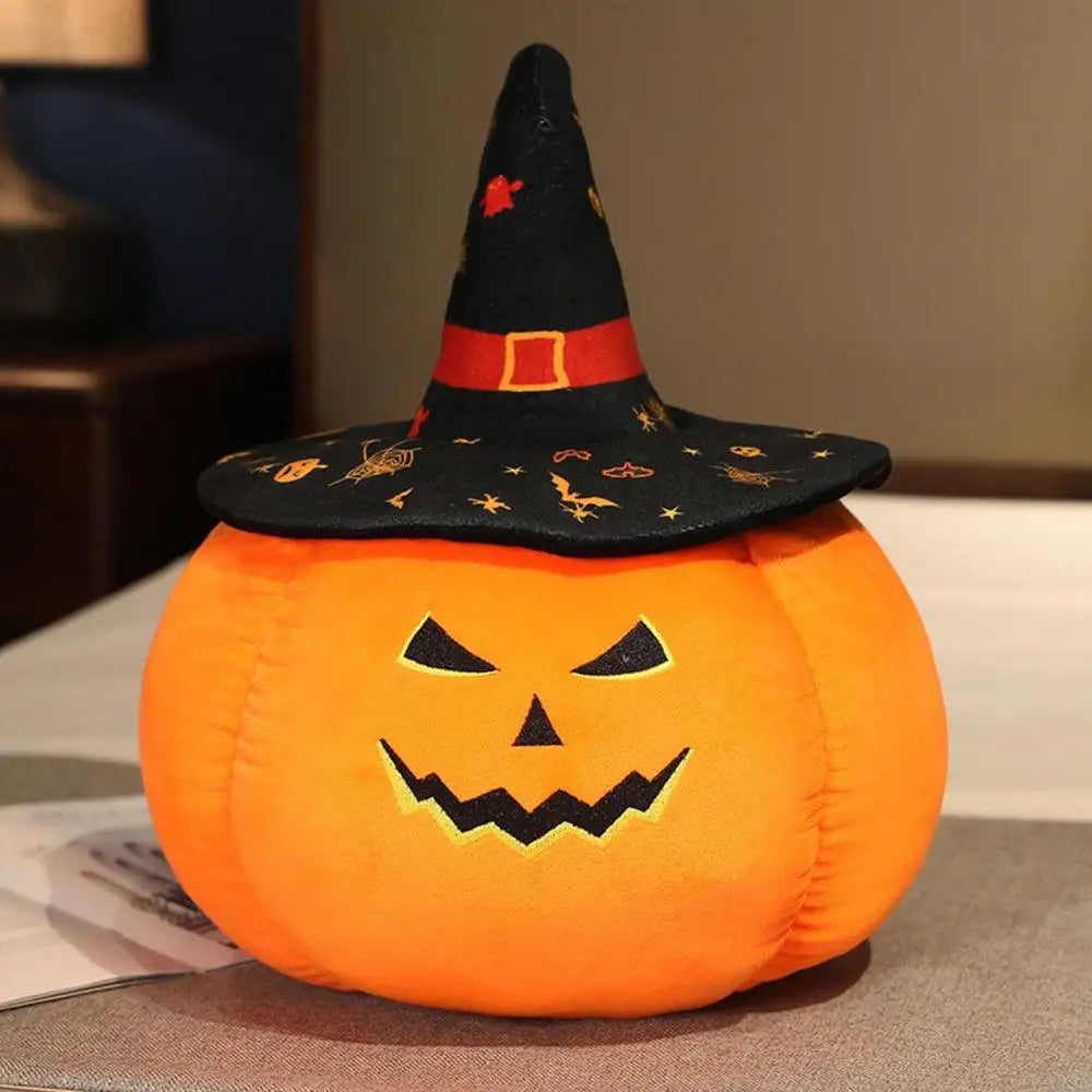 Witch Hat Pumpkin Plush Pillow