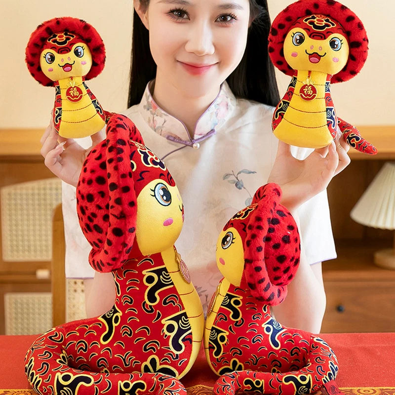 Guofeng Snake Plush Pillow