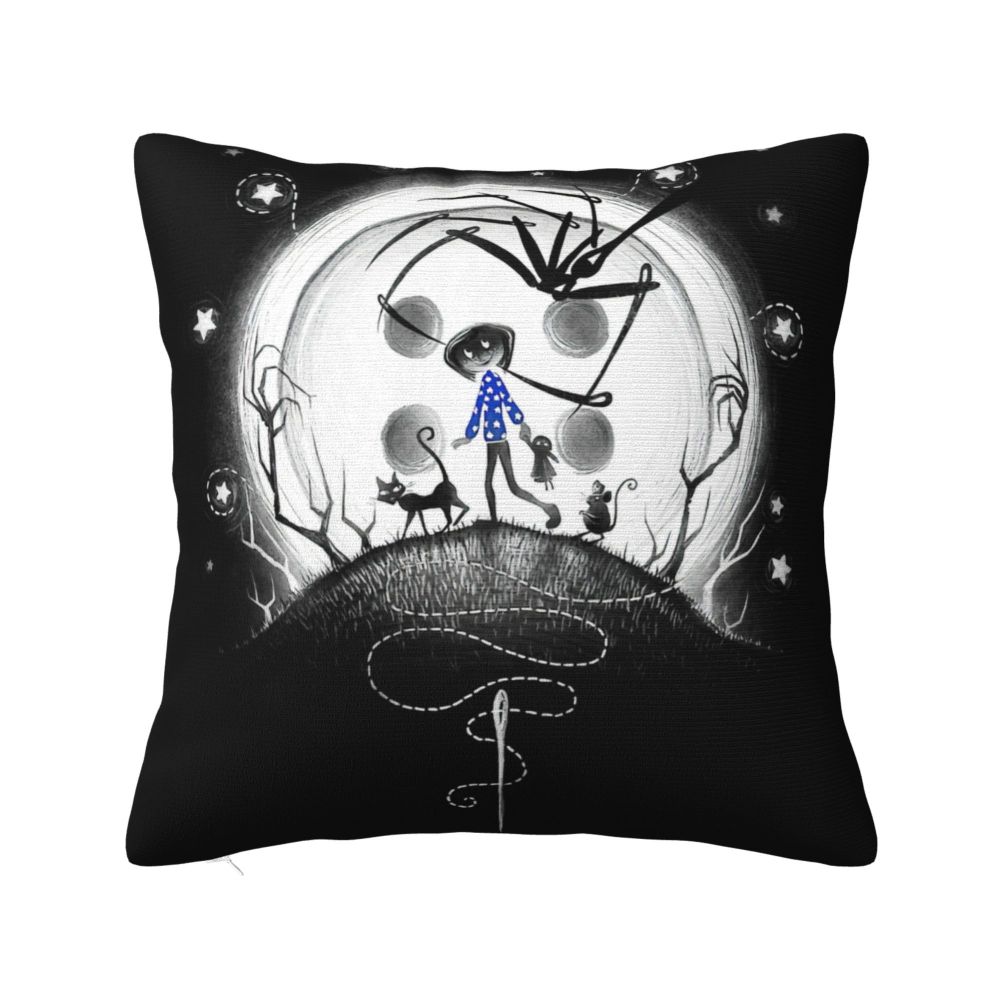 Coraline Horror Movie Cushion Cover