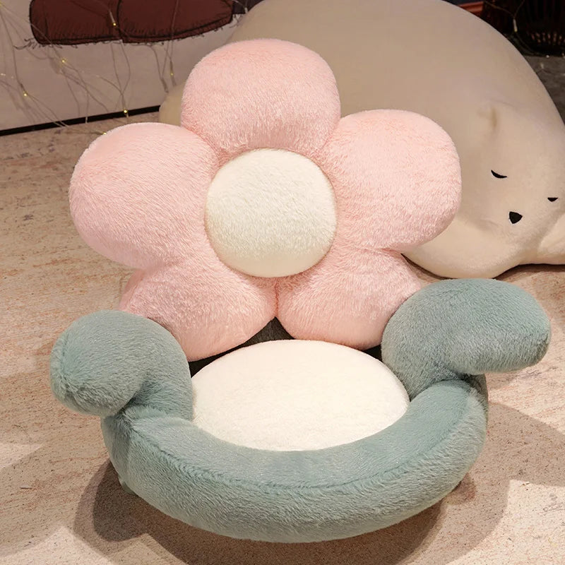 Creative Giant Five Petals Wrap Hip Plush Seat Cushion Cute Stuffed Flowers Sofa Pillow Plushie Toy Kawaii Room Deco Girls Gifts