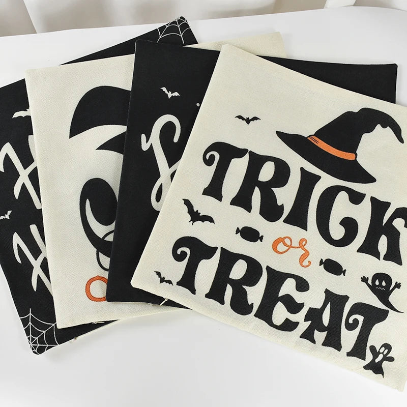 Halloween Linen Cushion Cover