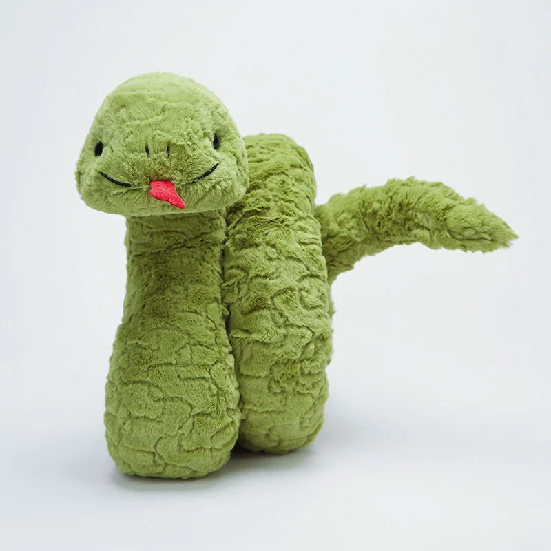 Green Cartoon Snake Pillow