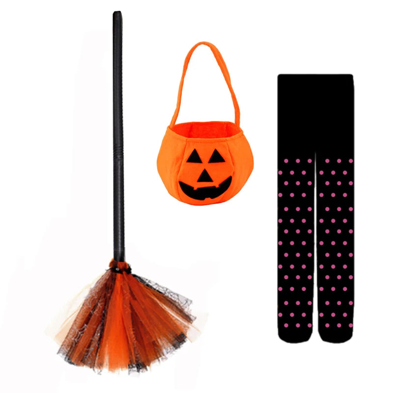 Girls' Witch Costume Set with Hat