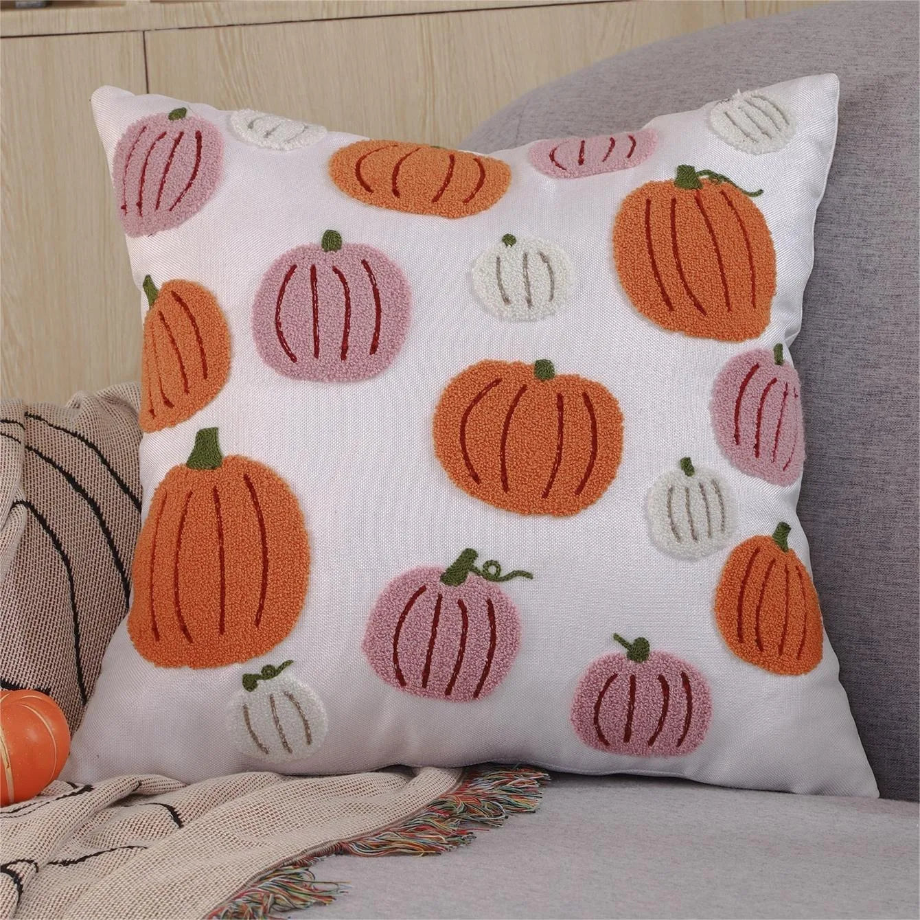 Autumn Pumpkin Cushion Cover