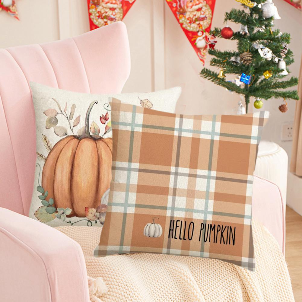 Autumn Pumpkin Throw Pillow Covers Set