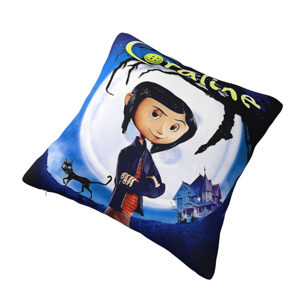 Coraline Horror Movie Cushion Cover